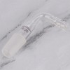 BorinGlass Borosilicate Glass Bent Inlet Hose Adapter with 14/20 Male