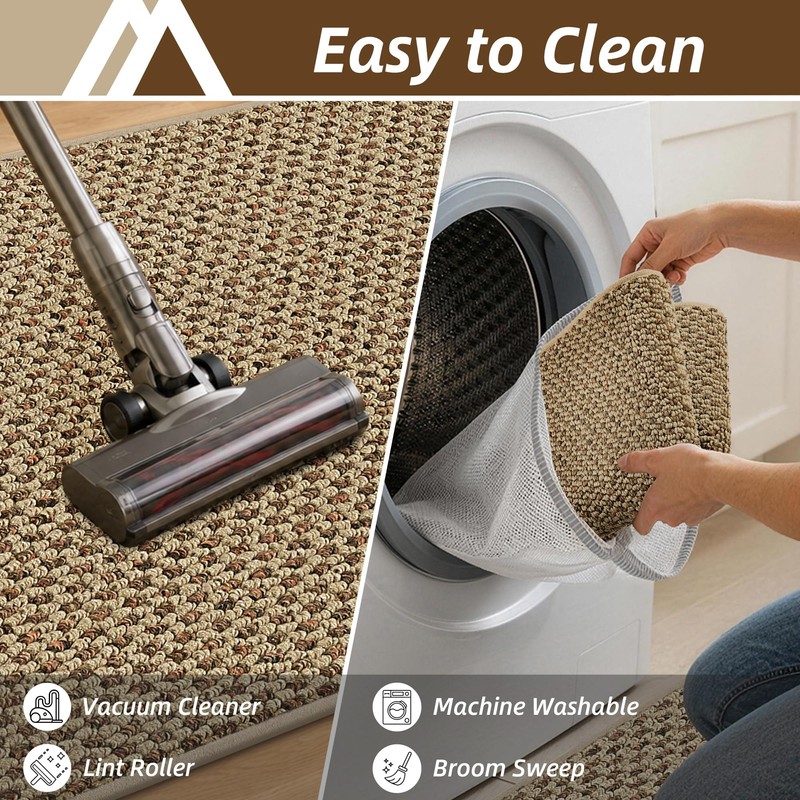 COSY HOMEER Door Mat Non-Slip Entryway Rugs Dirt Trapper, 20"x32",