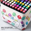 Marker Case Holder, 120 Slots PU Leather Marker Case with