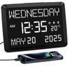 Mesqool Mesqool Digital Calendar Day Clock, 11.5 Extra Large Dementia