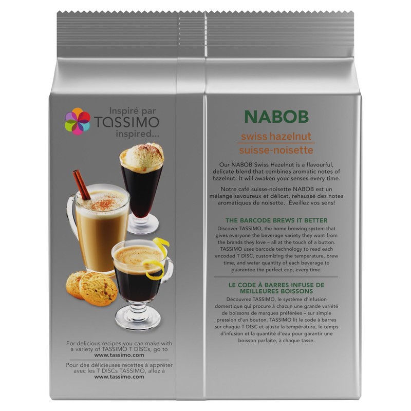 Tassimo Nabob Swiss Hazelnut Coffee - 14 T Discs /