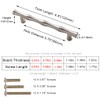 ESreake 6Pcs Bamboo Shape Solid Zinc Alloy Cabinet Knobs Handle