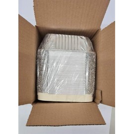 G&S PACKING UK LTD Silver Foil Food Trays Dishes Containers & Lids for Food, Catering, Parties, and Events, 120 x 145 x 49mm (Pack of 50)