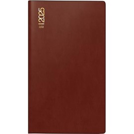 rido/idé Pocket Diary Model TM 12 (2025), 2 Pages = 1 Month, A6, 56 Pages, Plastic Cover, Bordeaux