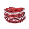 KUIYAI Wrap Leather Bracelet with Bling Bling Crystal Rhinestones and