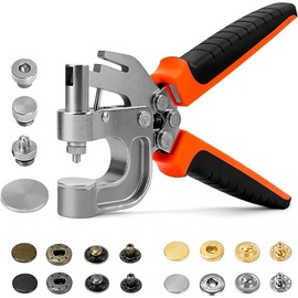 Sopnom Leather Snaps and Fasteners Kit, Snap Button Kit Snaps Press Pliers and 15mm Metal Leather Buttons, 40Sets 4Colors Leather Snaps for Fabric, Clothes, Jackets, Purse, Belts, Bags, Leather Snaps