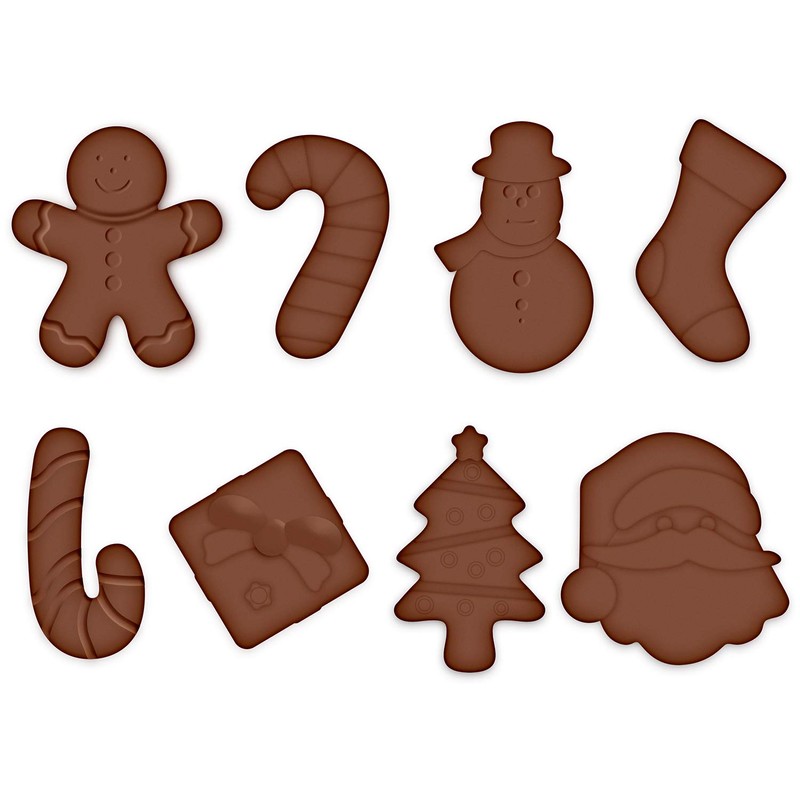 4PCS Christmas Chocolate Candy Silicone Molds - Baking Ice Trays