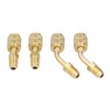 4Pcs 1/4SAE to 5/16SAE Conversion Head Refrigerant Charging Adapter for