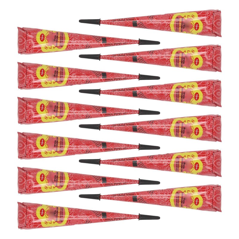 12pcs 0.9oz Temporary Tattoo Paste Red Professional Waterproof Safe DIY