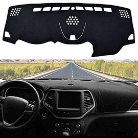 SPEEDWOW Dashboard Dash Board Cover Mat Carpet Compatible with 2014-2021 Jeep Cherokee