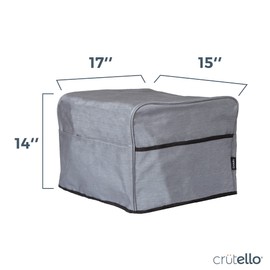 Crutello Convection Toaster Oven Cover with Storage Pockets, Large, Fits Machines Up to 17 x 15 x 14 Inches, Compatible with Cuisinart