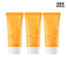 Single -Special Gaepure Block Natural Daily Seon Cream Large Captain X 100ml 1+1+1 / 단독특가어퓨퓨어 블록 내추럴 데일리 선크림대용량 이엑스 100ml 1+1+1