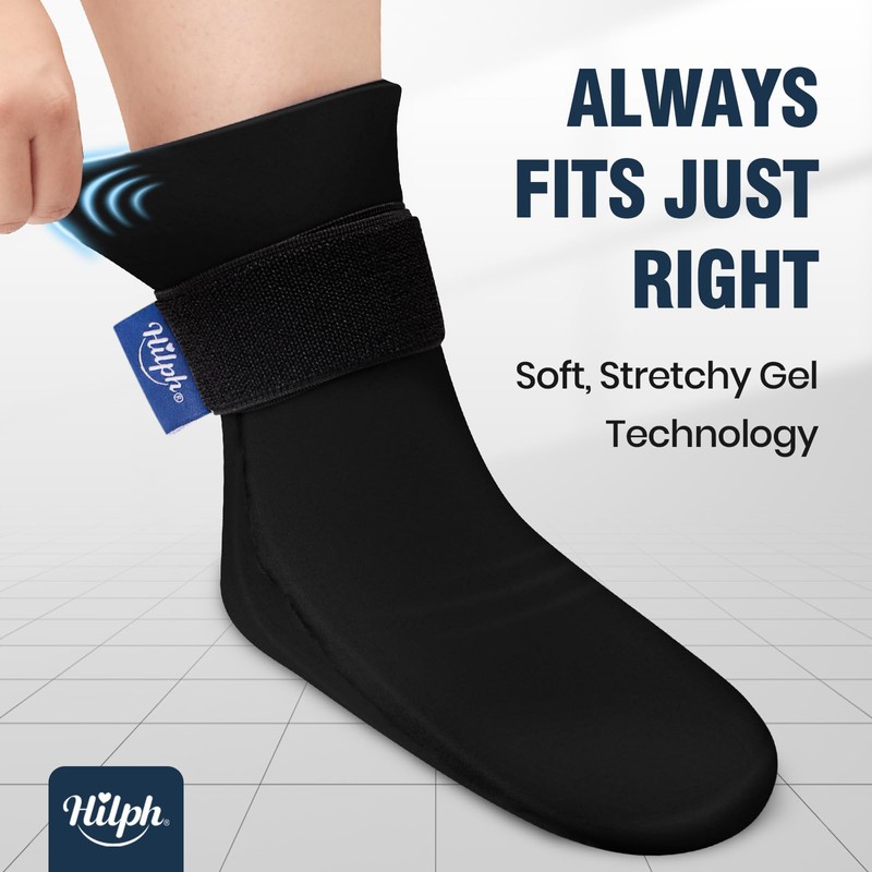 Hilph Full Foot Ice Pack Gel Sock for Hot &
