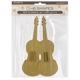 Stamperia - Crafty Shapes for Scrapbooks, Albums, Cards, and Bullet Journals, Decorate with Papers and Paint, Perfect for Hobbies, Crafts, and Gifting (Music - Violin) (3pcs)