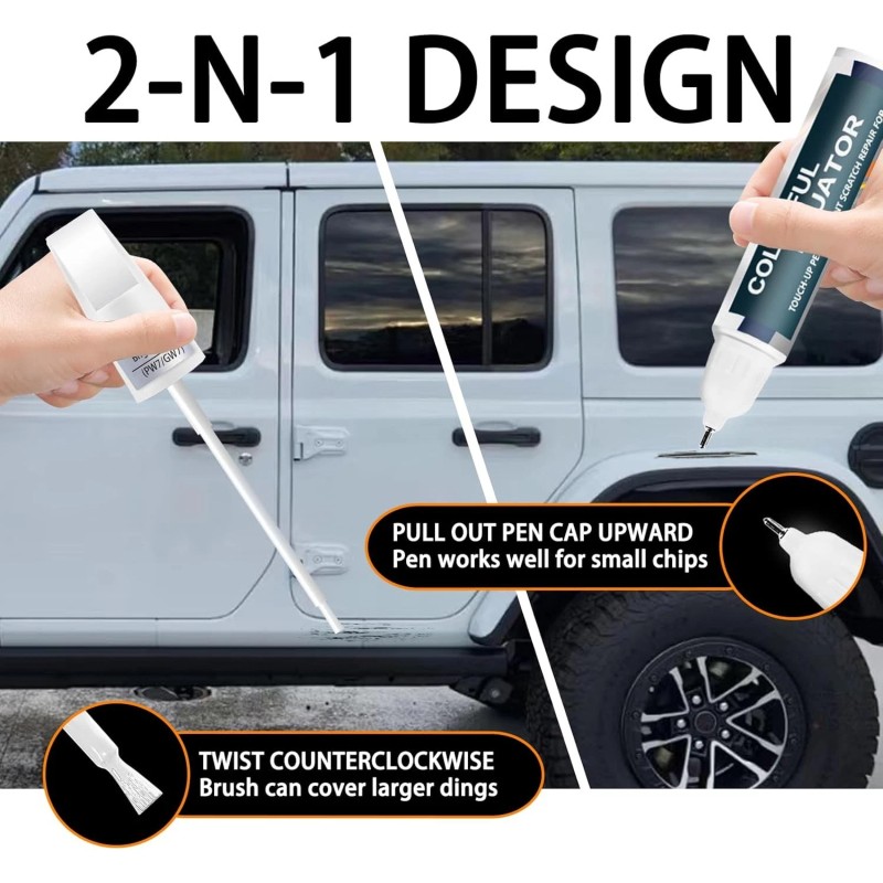 SNSIR Touch Up Paint Kit for Jeep PXJ/KXJ Diamond Black