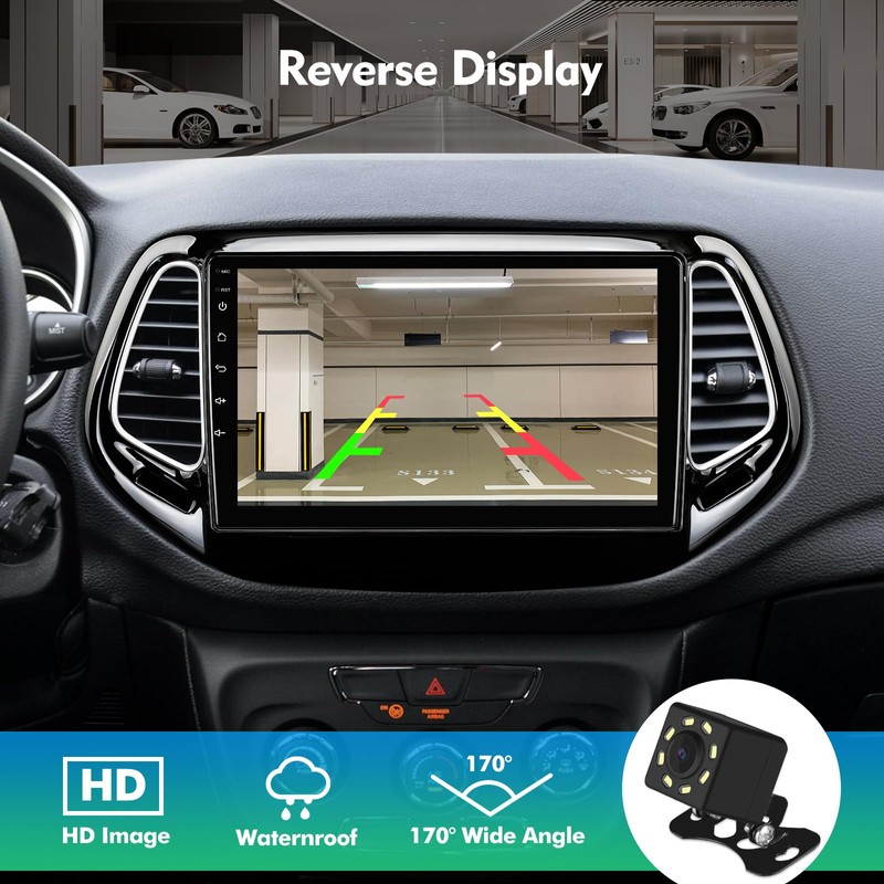 10.1 Inch IPS Touchscreen Android 13 Car Stereo for Jeep