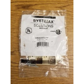 Commscope M106FR4-246 M106 Flush Mounted Modular Mounting Frame, four port ivory