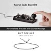 SANNYRA Adjustable Loved Morse Code Bracelet, Secret Message Friendship Trendy