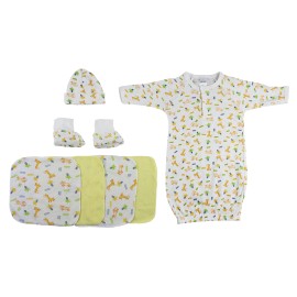 UD_Gown, Cap Booties And Washcloths - 7 Pc Set Cs_0019