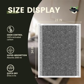 MILDPLUS Chucks Pads Disposable 28"×34" White Charcoal Bed Pads Disposable Underpads Extra Large Incontinence Bed Pads Super Absorbent Pee Pads for Adult,Kids and Pets(30pcs)