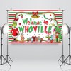 Sunwer Welcome to Whoville Photo Booth Backdrop Green Christmas Winter