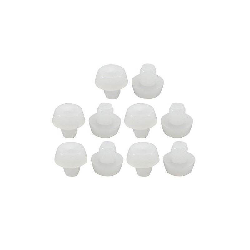 uxcell® 10pcs 6mm White Rubber Round Plug Chair Table Furniture