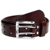 Falari Men's Full Grain Leather Belt Double Prong Belt 9004