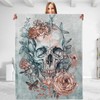 dhakalrlde for Skull & Flower Plush Flannel Blanket – Soft,