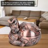 Zinc Alloy Windproof Ashtray Innovative Elephant Styling Embossed Ornaments for
