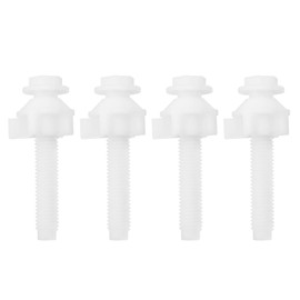 ECSiNG 4 Pcs Toilet Seat Hinge Screws with Nuts Bolts 60 x 18.7 mm Nut 29.1 x 23.5 x 15.3 mm for Fixing Toilet Seat for Most Toilets