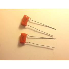 2 x New Old Stock .068uf 100v Sprague Orange Drop Guitar Bass Tone Capacitors 225P Film Foil