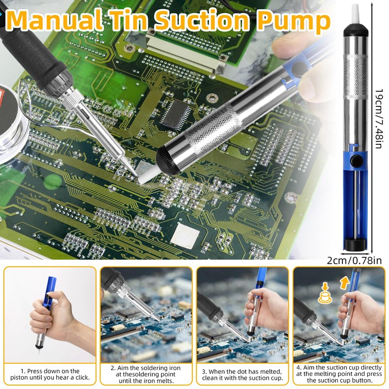 Soldering Iron Set, 60 W LCD Soldering Iron Adjustable Temperature