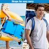 Backpack Folding Beach Chair Adjustable Headrest Flexible Tilt Angle, Cup
