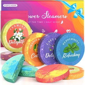 POPCHOSE Shower Steamers Aromatherapy - 8 Pack Shower Bombs for Self Care & SPA - Birthday Gifts for Women, Prizes, Mother's Day Gifts for Her- Teen Girl Gifts Trendy Stuff Easter Gifts