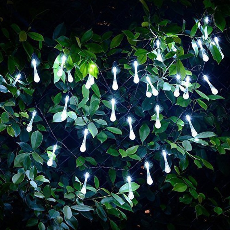 DINOWIN - Luces solares de gota, gota de agua, luces