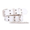 NiceYnn Double Grommet Belt with Detachable Adjustable Metal Chain -