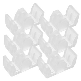 Generic Sliding Shower Door Bottom Guide with Anti-Collision Leather Pad Noise-Reducing Glass Door Stopper for Bathroom Doors 6-Pack with Screws 1X0.79X0.75 Inch