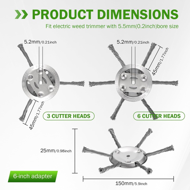 wee wonder-Heavy-Duty Grass Trimmer Head Replacement - Universal Fit for