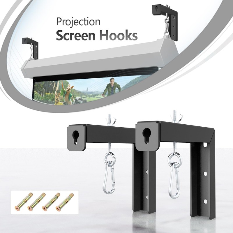 UineHiot Projector Screen Mount, Wall Mountable, Compatible with Most Projectors,