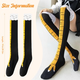 Chicken Leg Socks, Chicken Feet Socks for Women & Men, 50cm Long Funny Novelty Cotton Pattern, Unique Gag Gift for White Elephant & Stocking Stuffers
