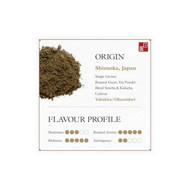 Ocha & Co. Hojicha Powder - Organic Roasted Green Tea
