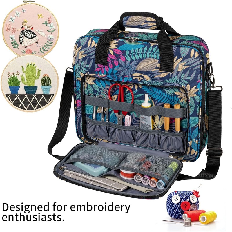 BAGLHER Cross Stitch & Embroidery Organizer Bag - Large Portable
