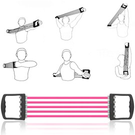 com-four® Expander Sport - Chest Expander with 5 Tensile Strengths - Expander for Home Fitness - Training Device for the Muscles of Chest, Arms, Shoulders