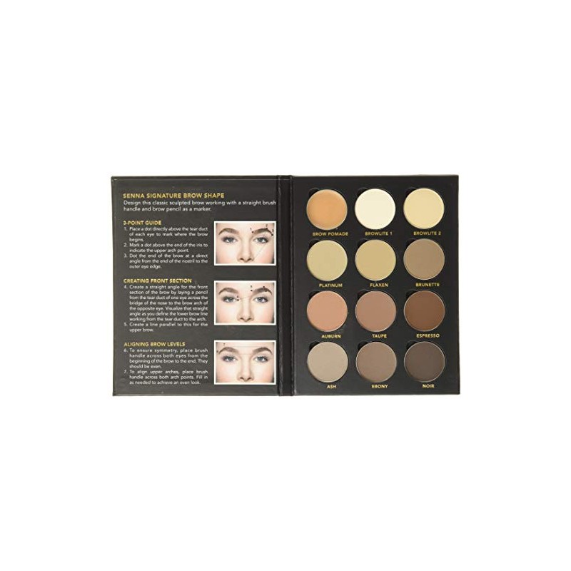Senna Cosmetics Brow Book Pro Palette, 0.89 Ounce