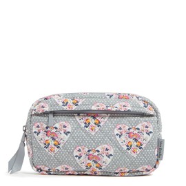 Vera Bradley Cotton Mini Belt Bag Sling Crossbody, Mon Amour Gray, Mon Amour Gray