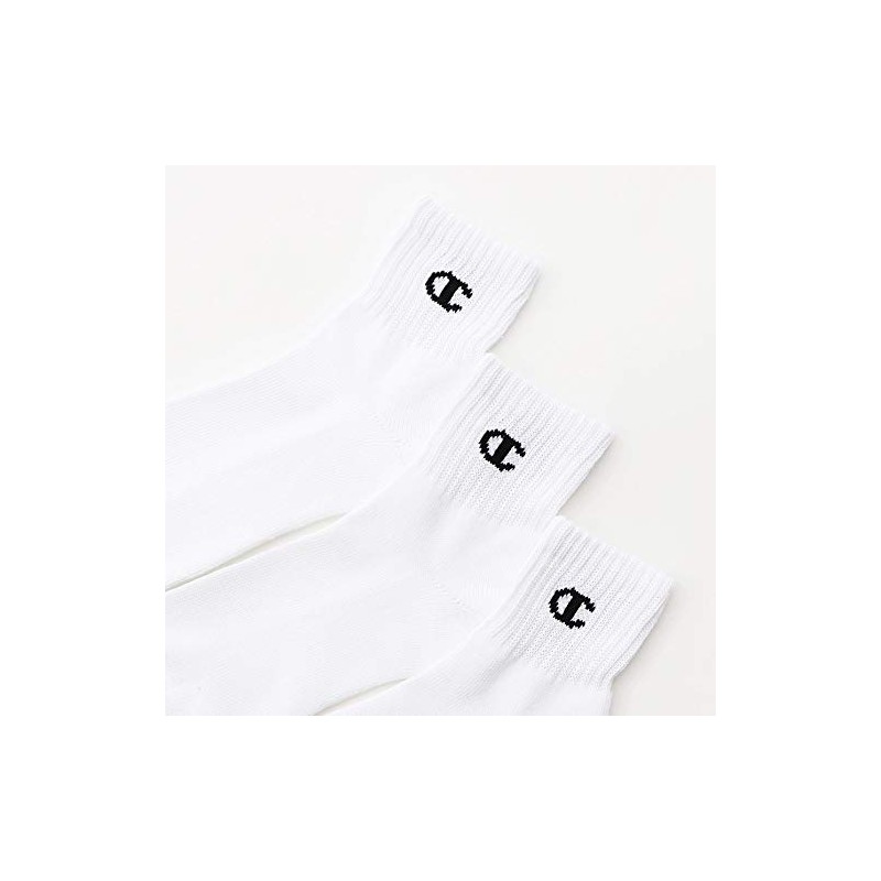 Champion CMSCR203 Men's Short Socks (3 Pairs), One Point Logo,