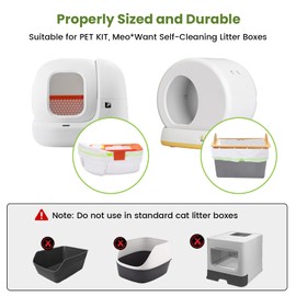 Cat Litter Bags Liners for PET KIT PuraX/Meo*Want, 67 Count Drawstring Smart Self-Cleaning Box Bags Replacement Cat Waste Drawer Bags, Leak-proof Disposable Pet Kitty Poop Bag Trash Bag 21" * 15.7"