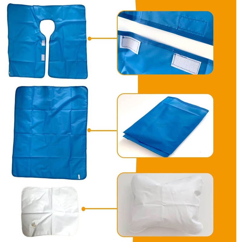 Inflatable Bedside Shampoo Basin kit, Bedridden Shower System for Disabled&