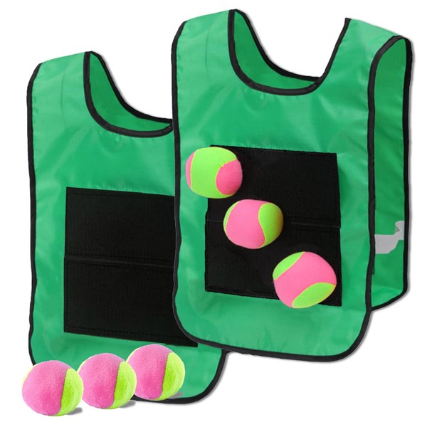BOLSO Targeting Dart Ball Set of 2 Targeting Indoor Outdoor Park Play Toys Sports (Green)