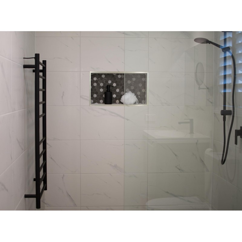 EZ-NICHES New Ready for Tile Recessed Bathroom Shower Shampoo Shelf